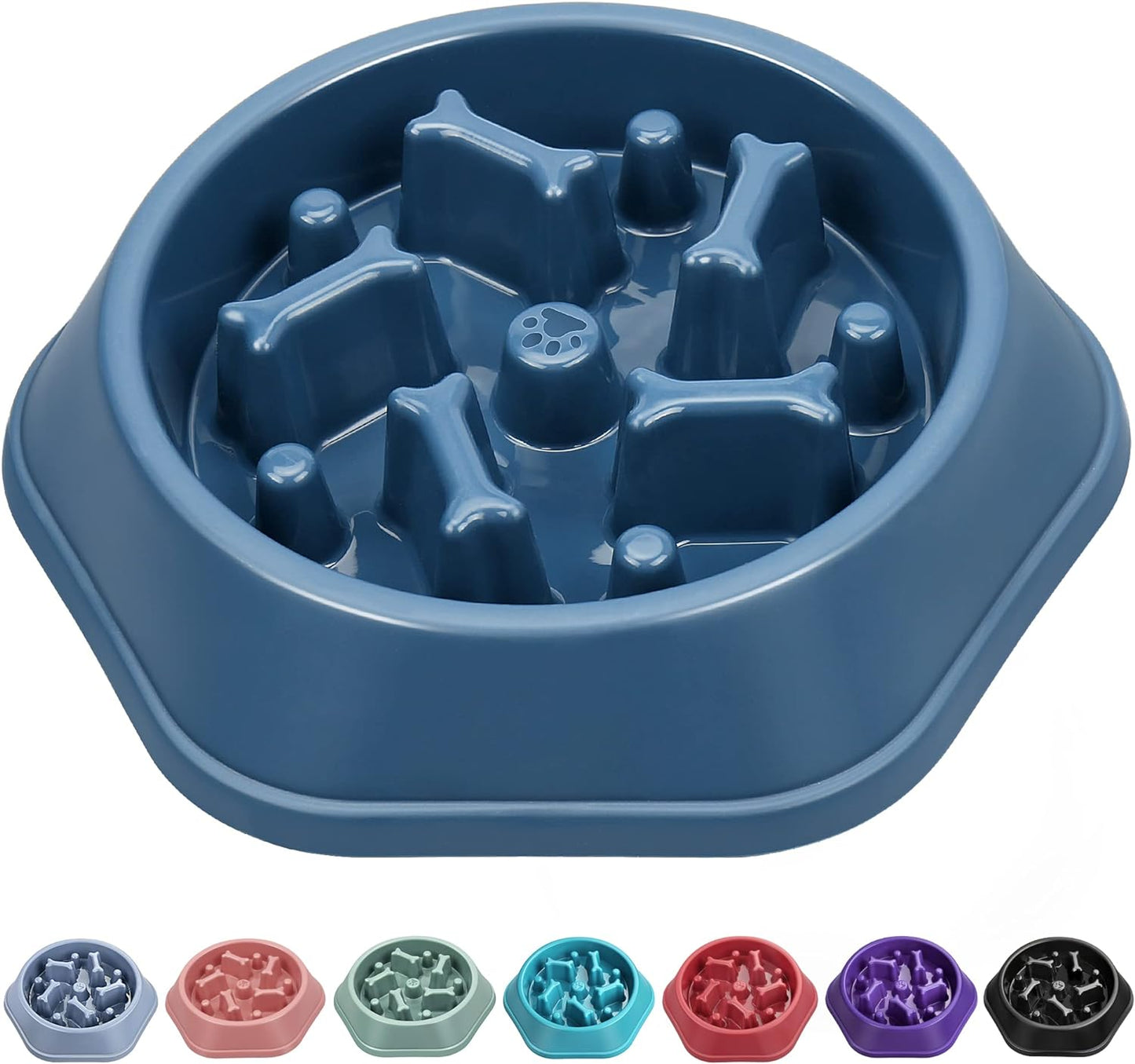 slow feeder dog bowl anti-chocking slow feeding dog food bowl, interactive dog puzzle bowl slow down eating dishes, anti-slip bloat stop maze dog lick treat bowl for small medium dogs