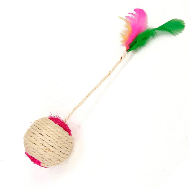 interactive sisal scratching ball