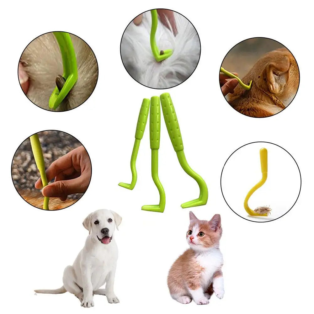 3pcs pet flea remover tool