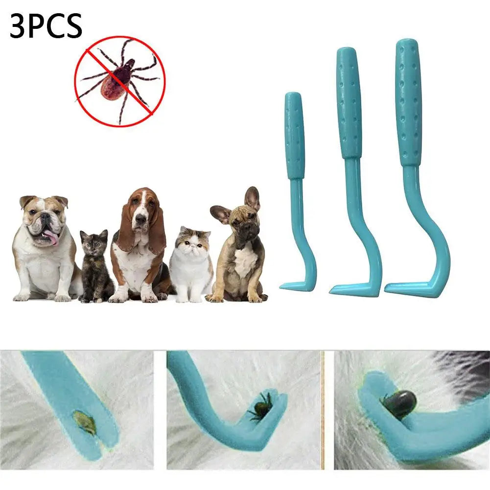 3pcs pet flea remover tool