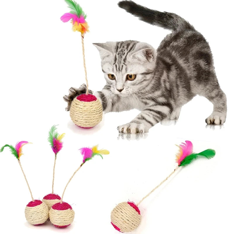 interactive sisal scratching ball