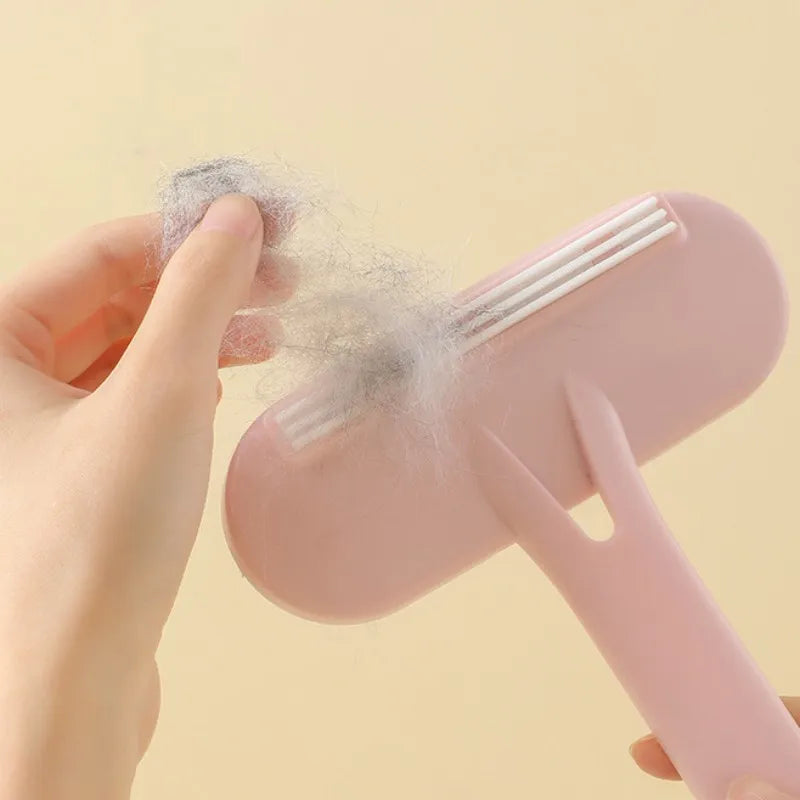 double-sided pet hair remover brush