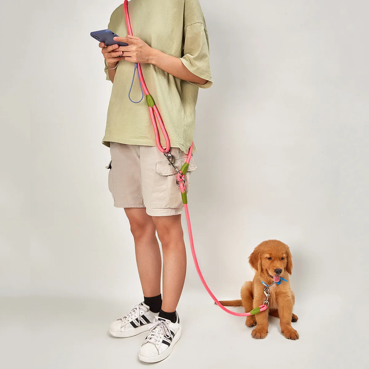 reflective hands-free dog leash