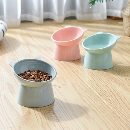 Anti-Dump Tall Cat Dog Bowl