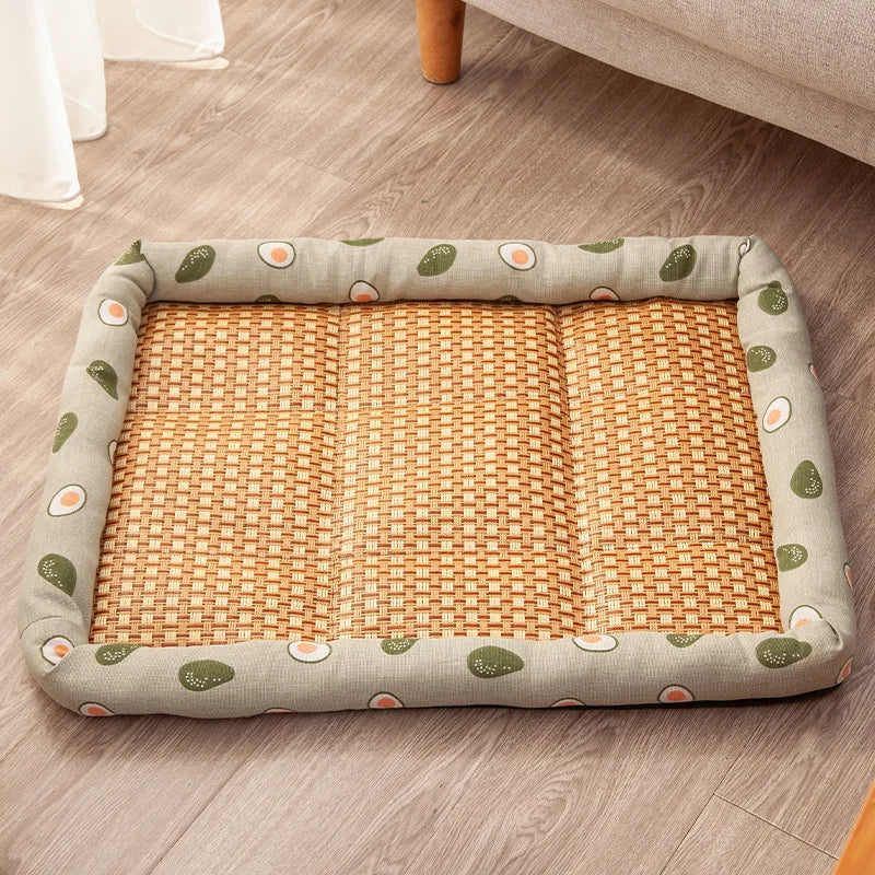 rattan woven pet bed