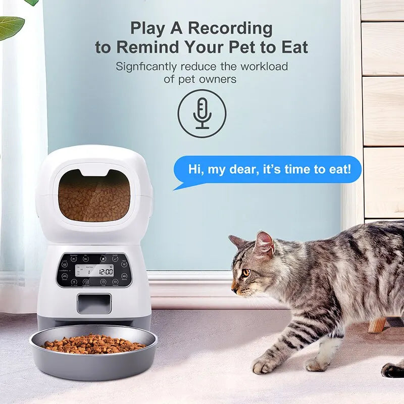 automatic pet feeder with remote control