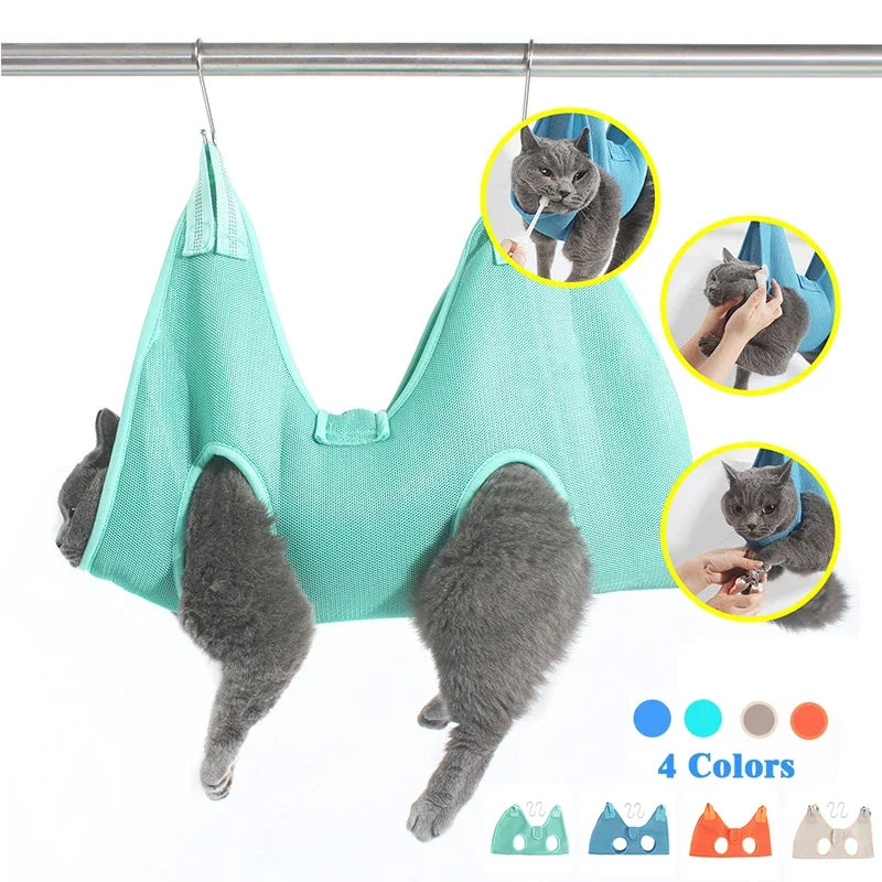 pet hammock grooming harness for nail clipping