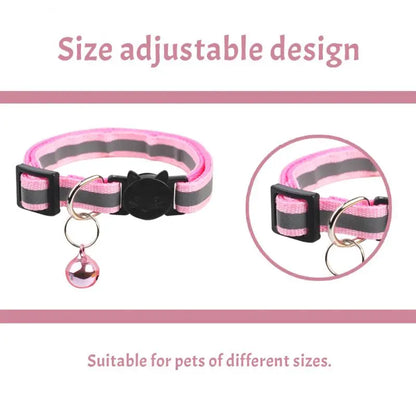 Reflective Pet Collar with Bell