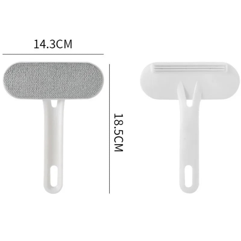 double-sided pet hair remover brush