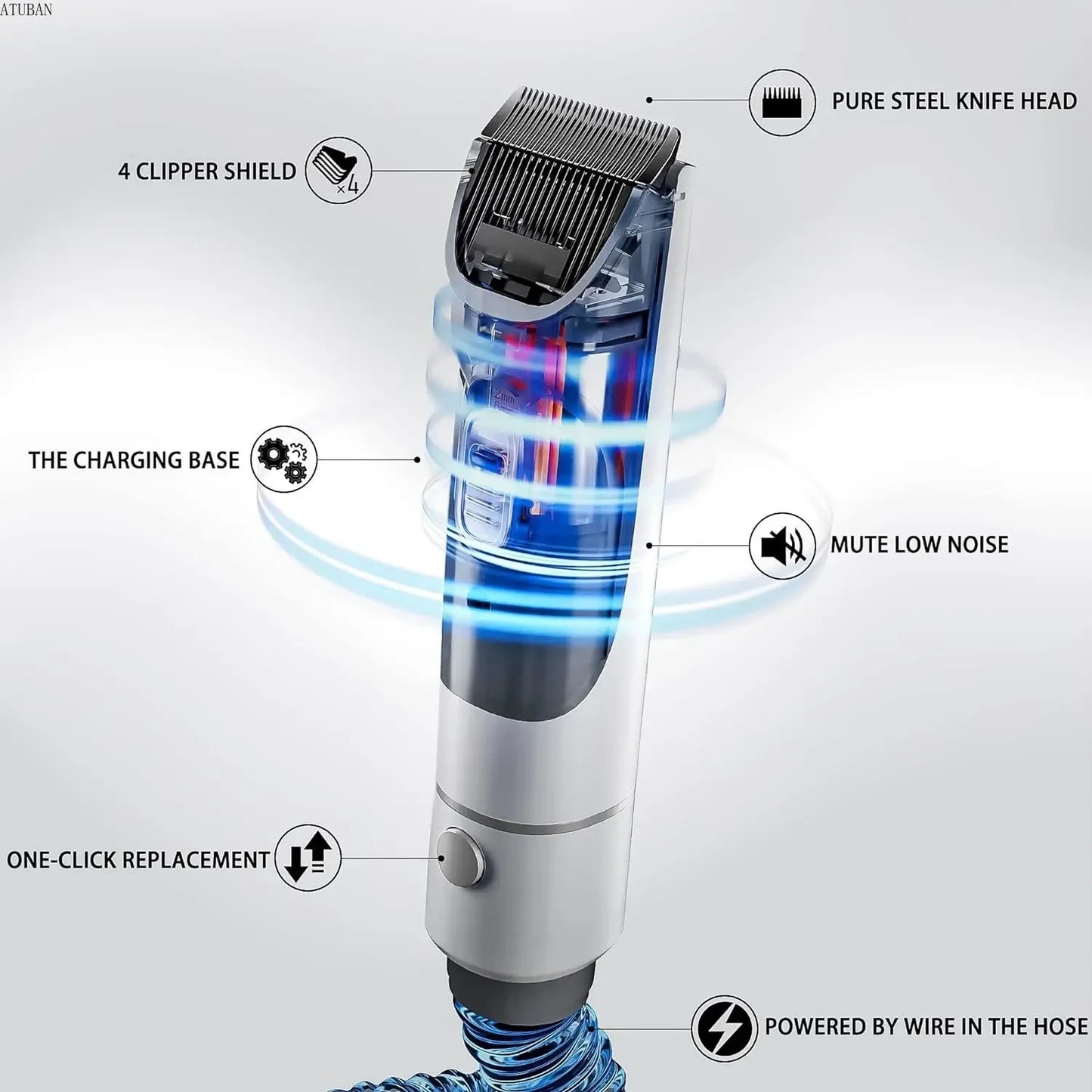 vacuum clippers with 5 tools