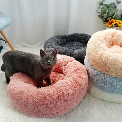 Soft Round Cat Bed Plush Cushion