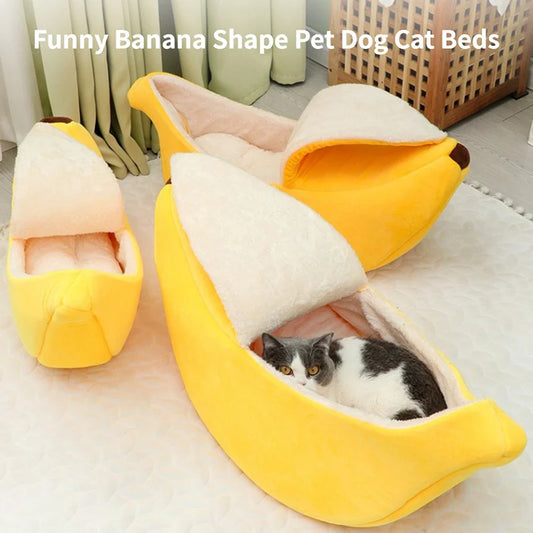 Cozy Banana Cat Bed