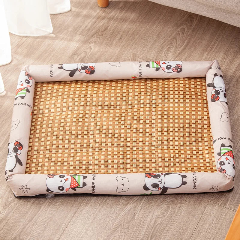 rattan woven pet bed